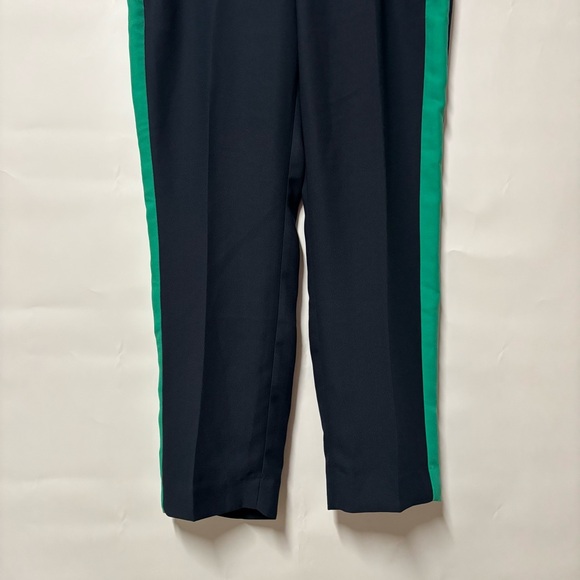 Banana Republic Avery Pants Navy Green Stripe Size 10 - Picture 4 of 9
